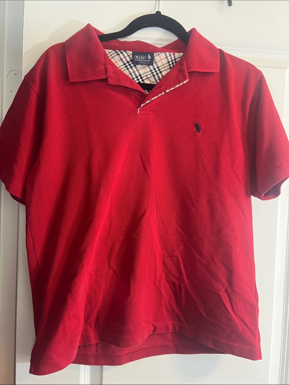 Polo by Ralph Lauren Red Short-Sleeve Polo with Navy Pony
